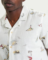BRIGHTON TO AMALFI PRINT SHIRT SNOW