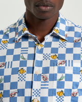 CHEQUERBOARD PRINT SHIRT SNOW
