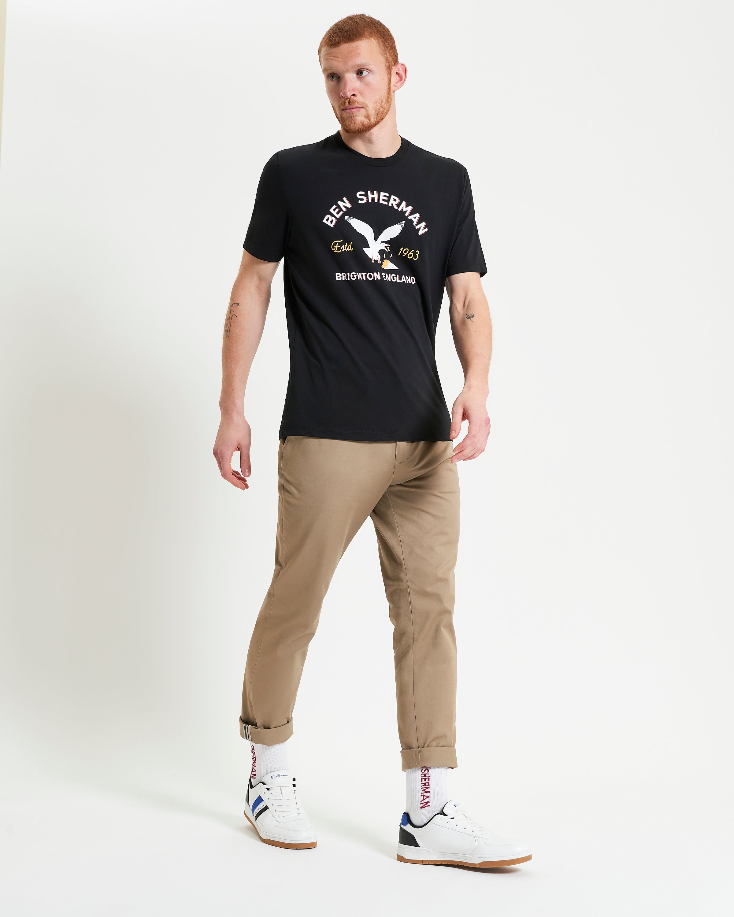 BRIGHTON SEAGULL TEE BLACK