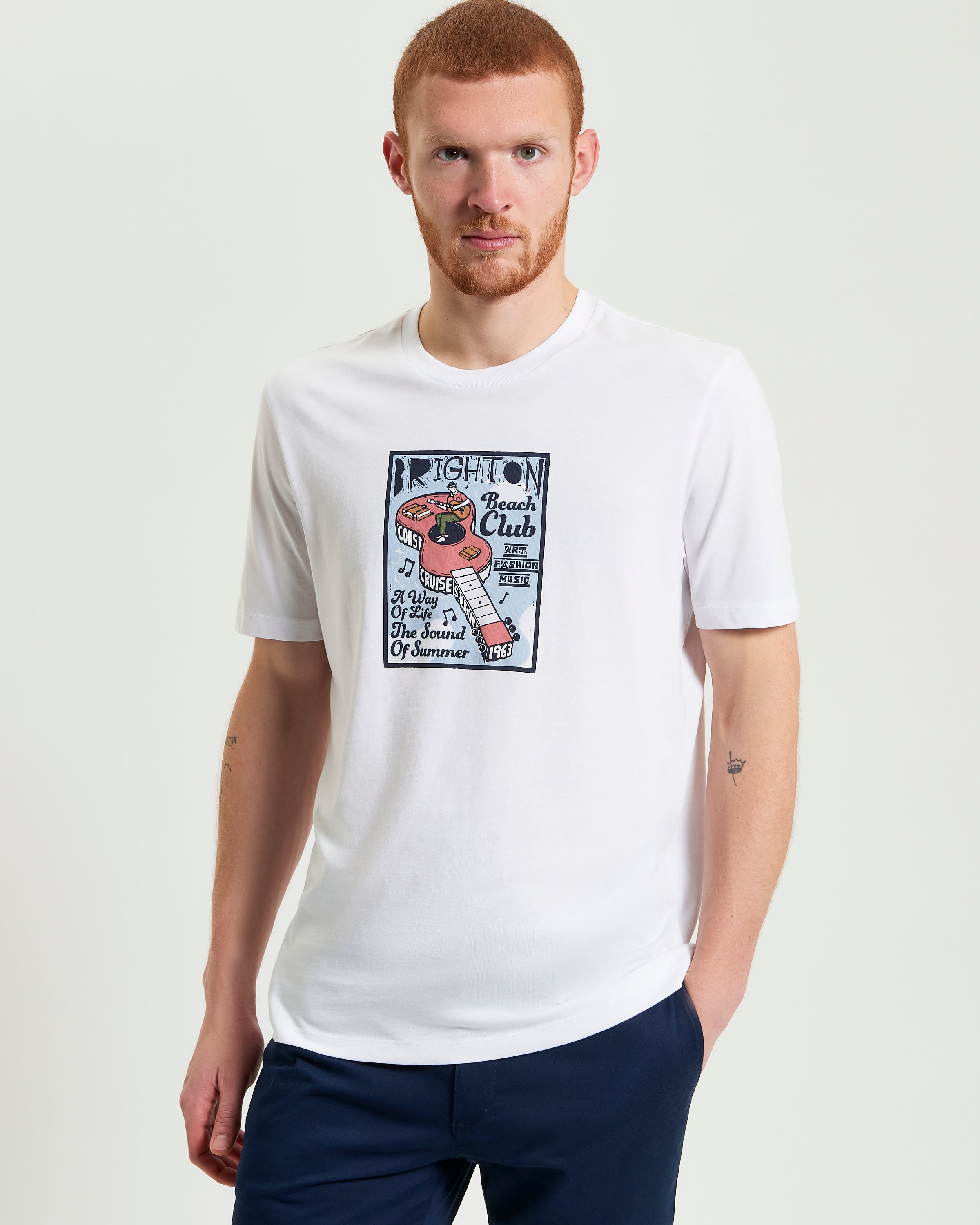 BOAT GUITAR CHARACTER TEE WHITE