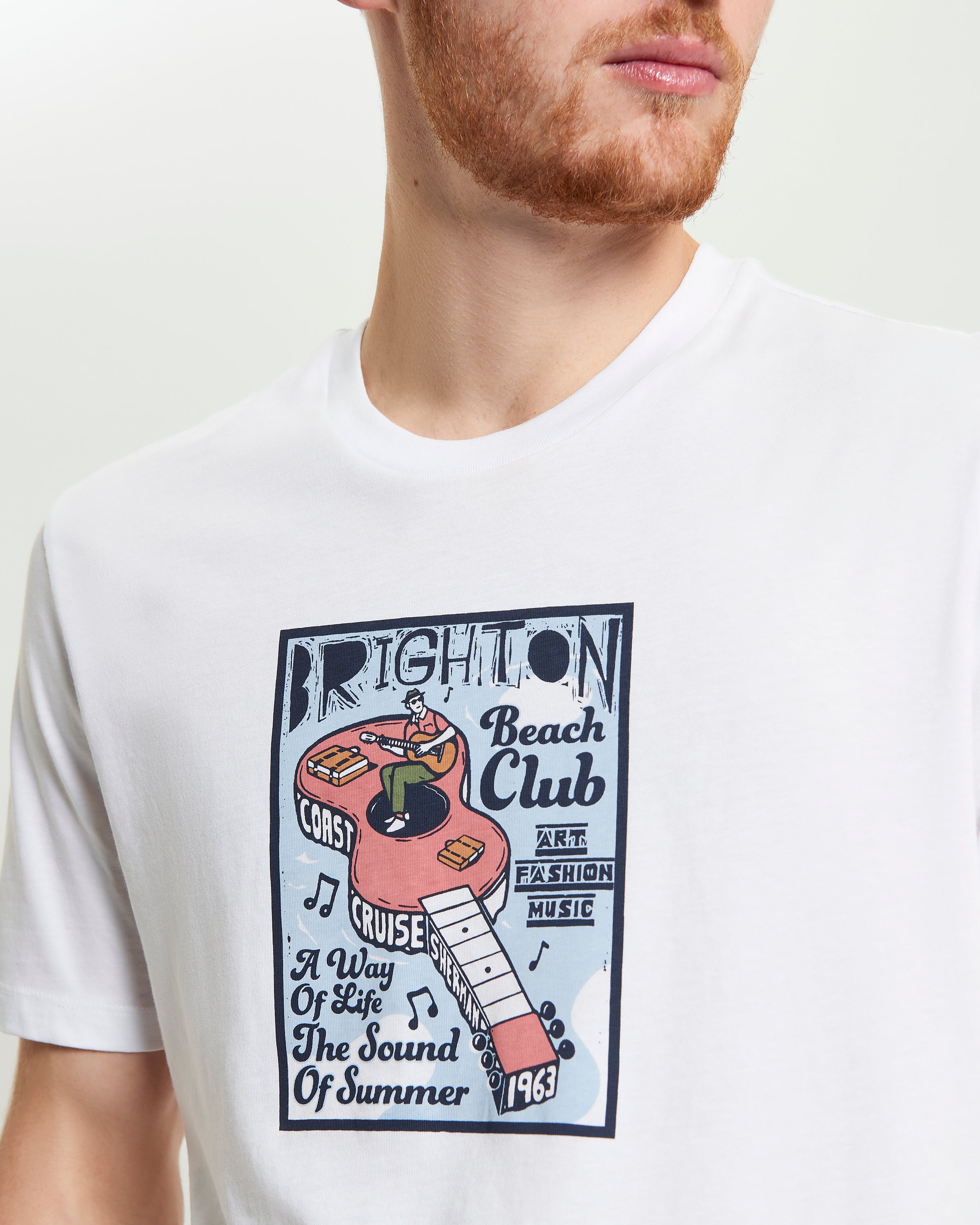 BOAT GUITAR CHARACTER TEE WHITE