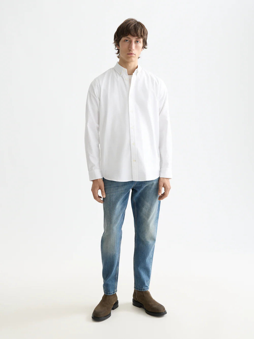 ESSENTIALS OXFORD SHIRT WHITE