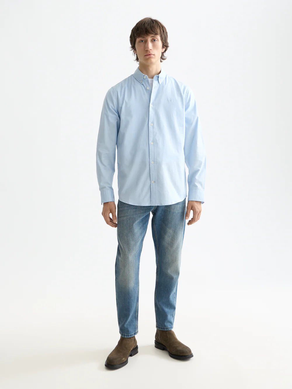 ESSENTIALS OXFORD SHIRT BLUE