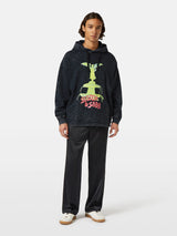 ARTWORK LOOSE FIT HOODIE WASHED BLACK