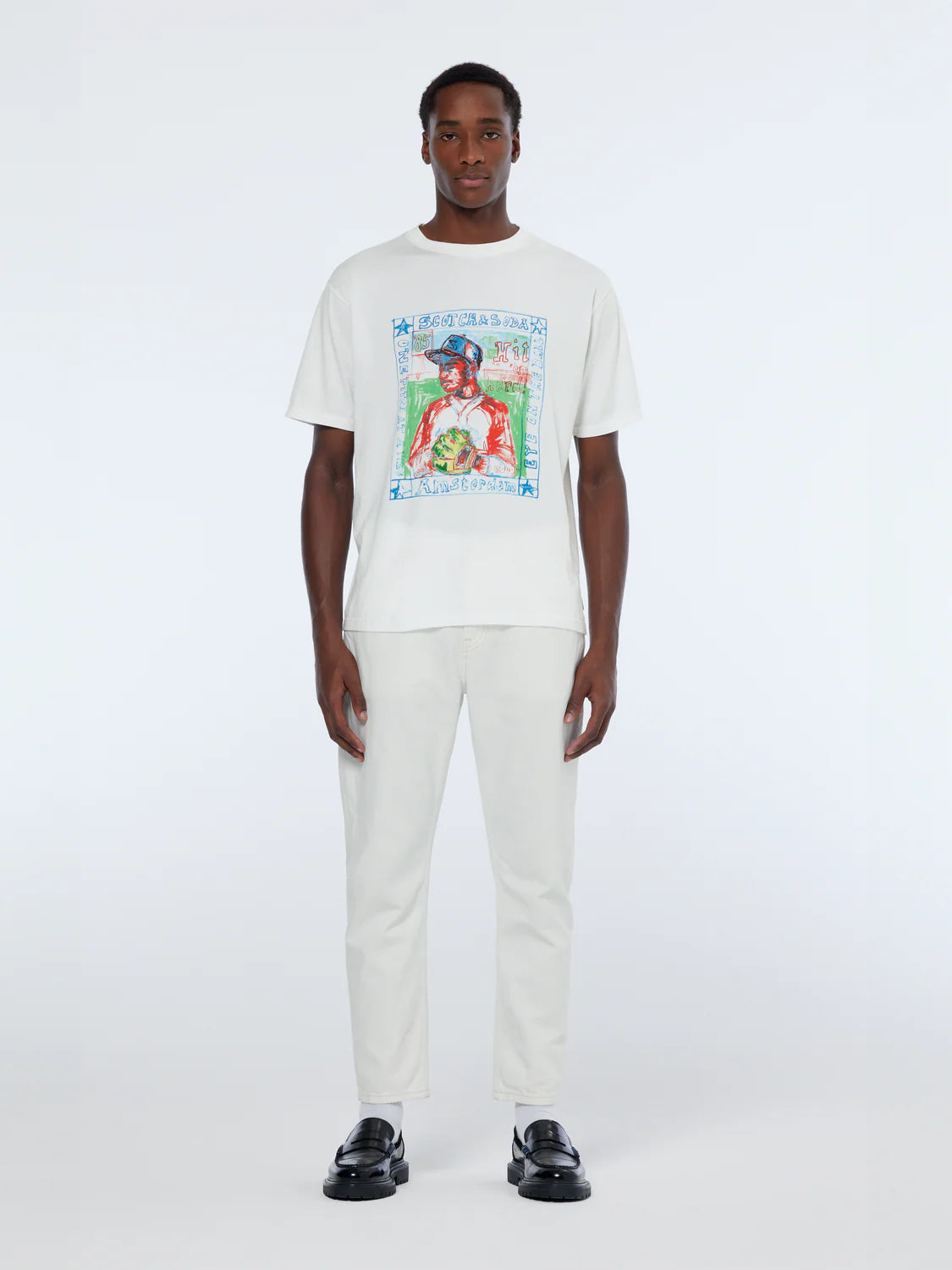 BASEBALL ARTWORK RELAXED T-SHIRT WHITE