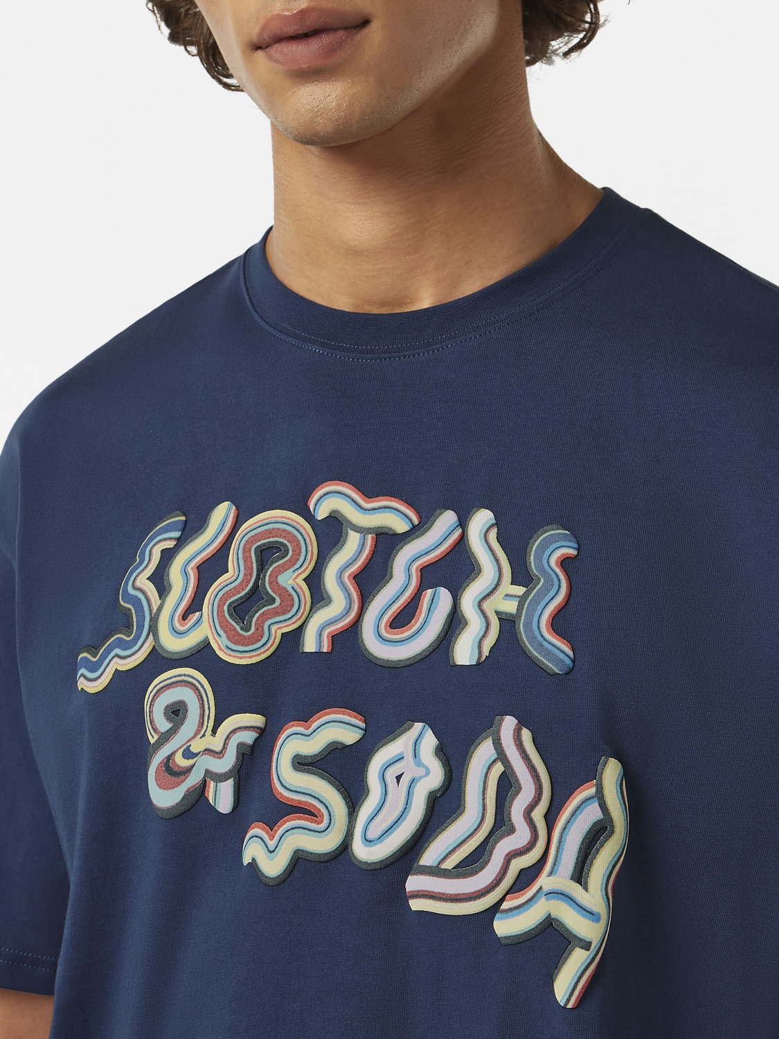 RELAXED FIT LOGO ARTWORK T-SHIRT ATLANTIC BLUE