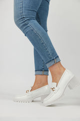 ZOEY LOAFER WHITE CROC LEATHER