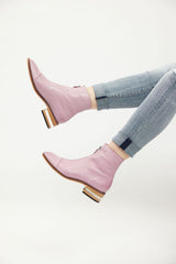 FRIDAYS ANKLE BOOT PINK LEATHER