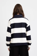 STRIPED CLUB POLO NAVY WHITE STRIPE