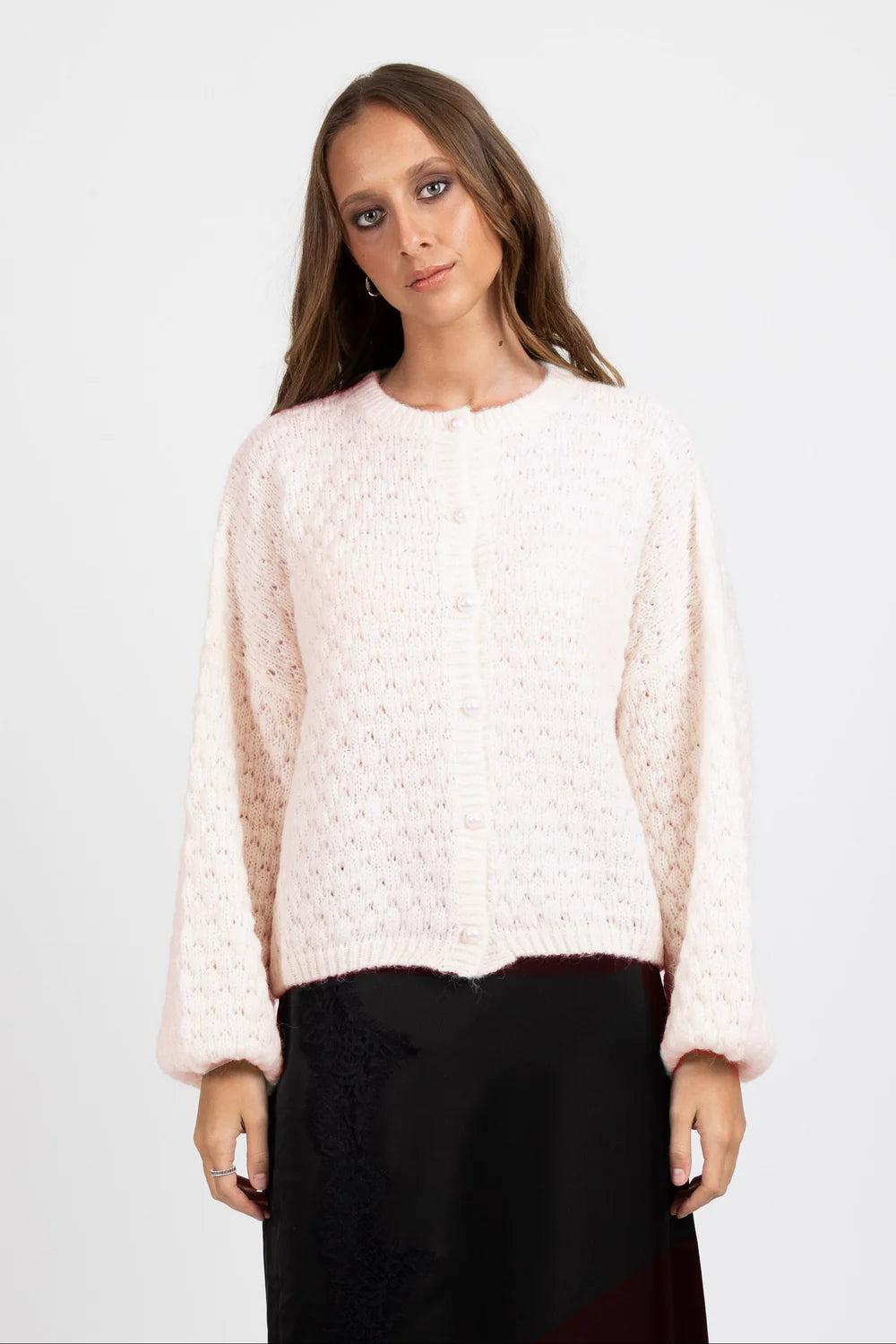 HONEYCOMB CARDI PEARL