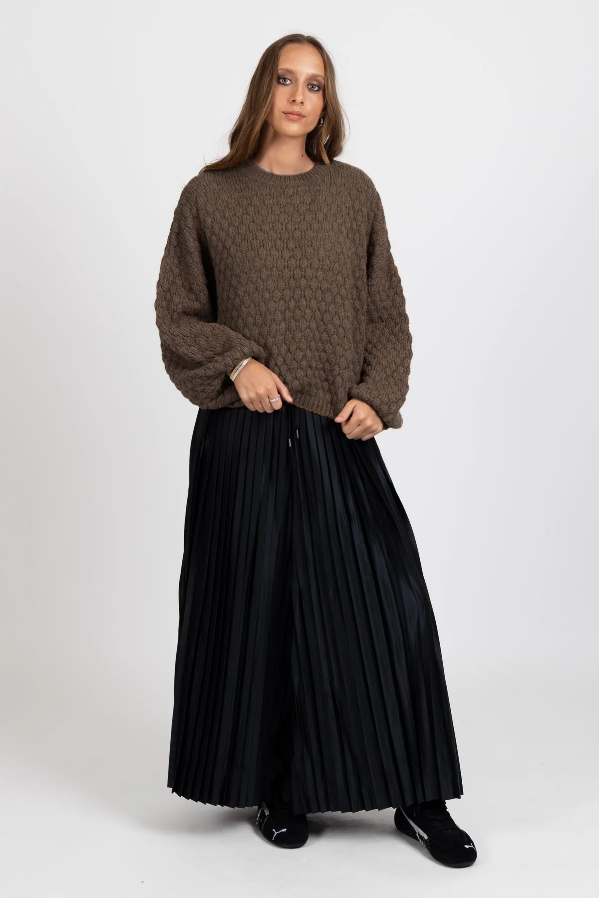HONEYCOMB KNIT CHOCOLATE