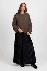 HONEYCOMB KNIT CHOCOLATE