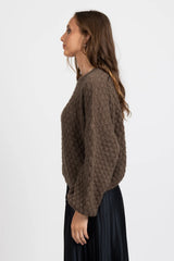 HONEYCOMB KNIT CHOCOLATE