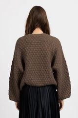 HONEYCOMB KNIT CHOCOLATE
