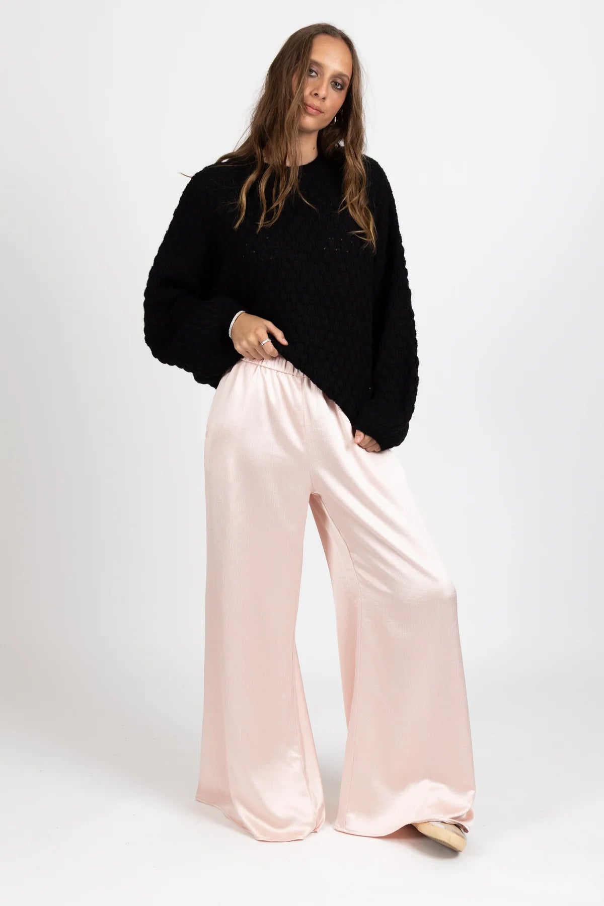 HONEYCOMB KNIT BLACK