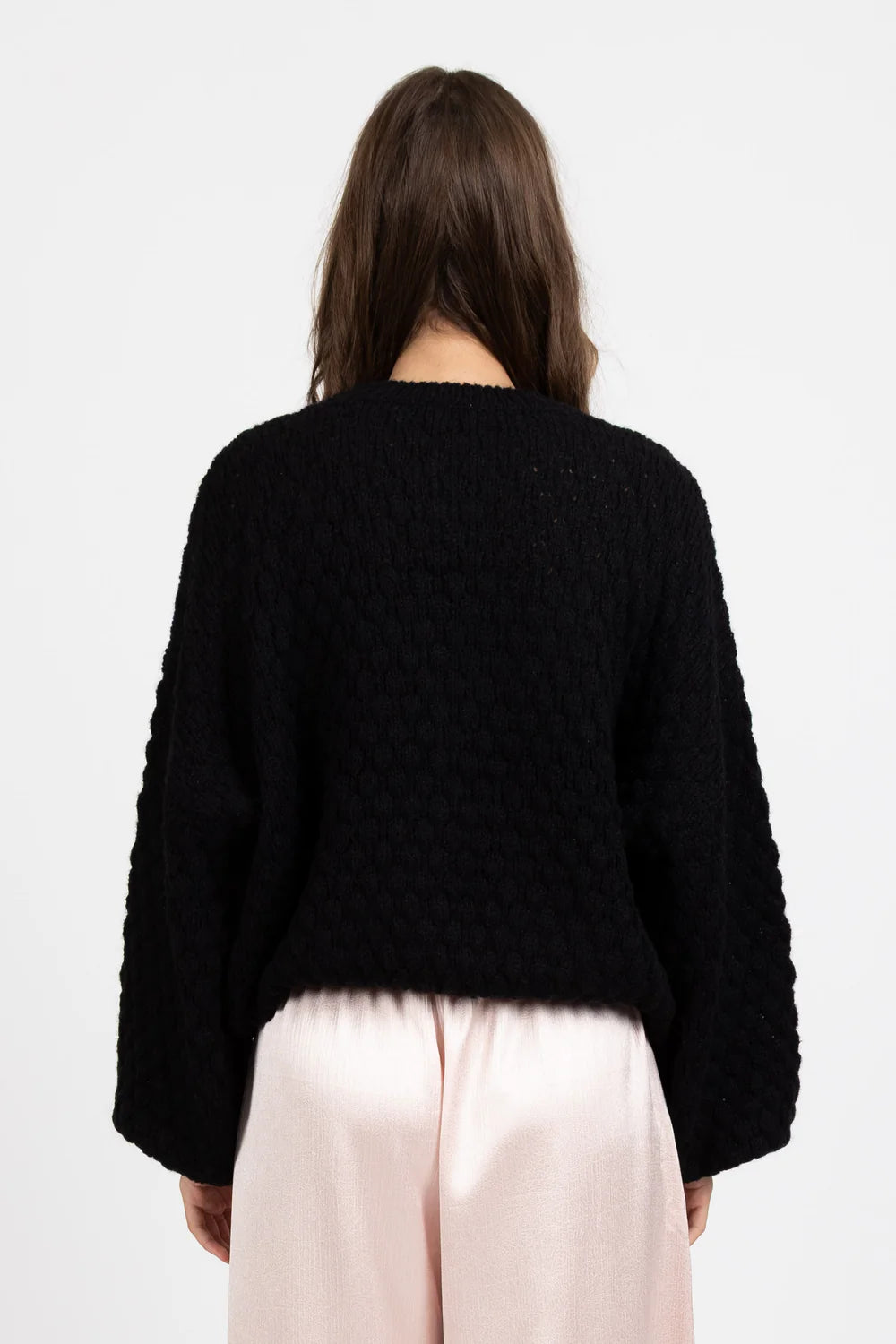 HONEYCOMB KNIT BLACK