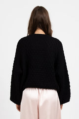 HONEYCOMB KNIT BLACK