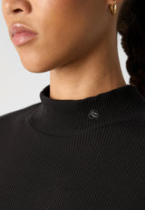 CORE MOCK RIB T-SHIRT BLACK