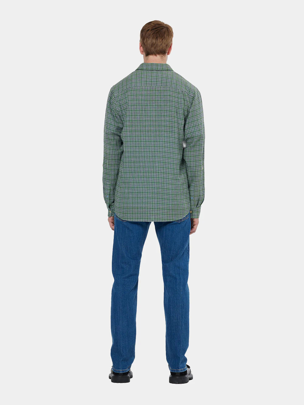 DOUBLE FACE CHECK SHIRT SAGE GREEN