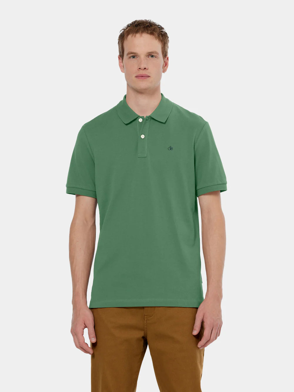 LOGO PIQUE POLO SAGE GREEN