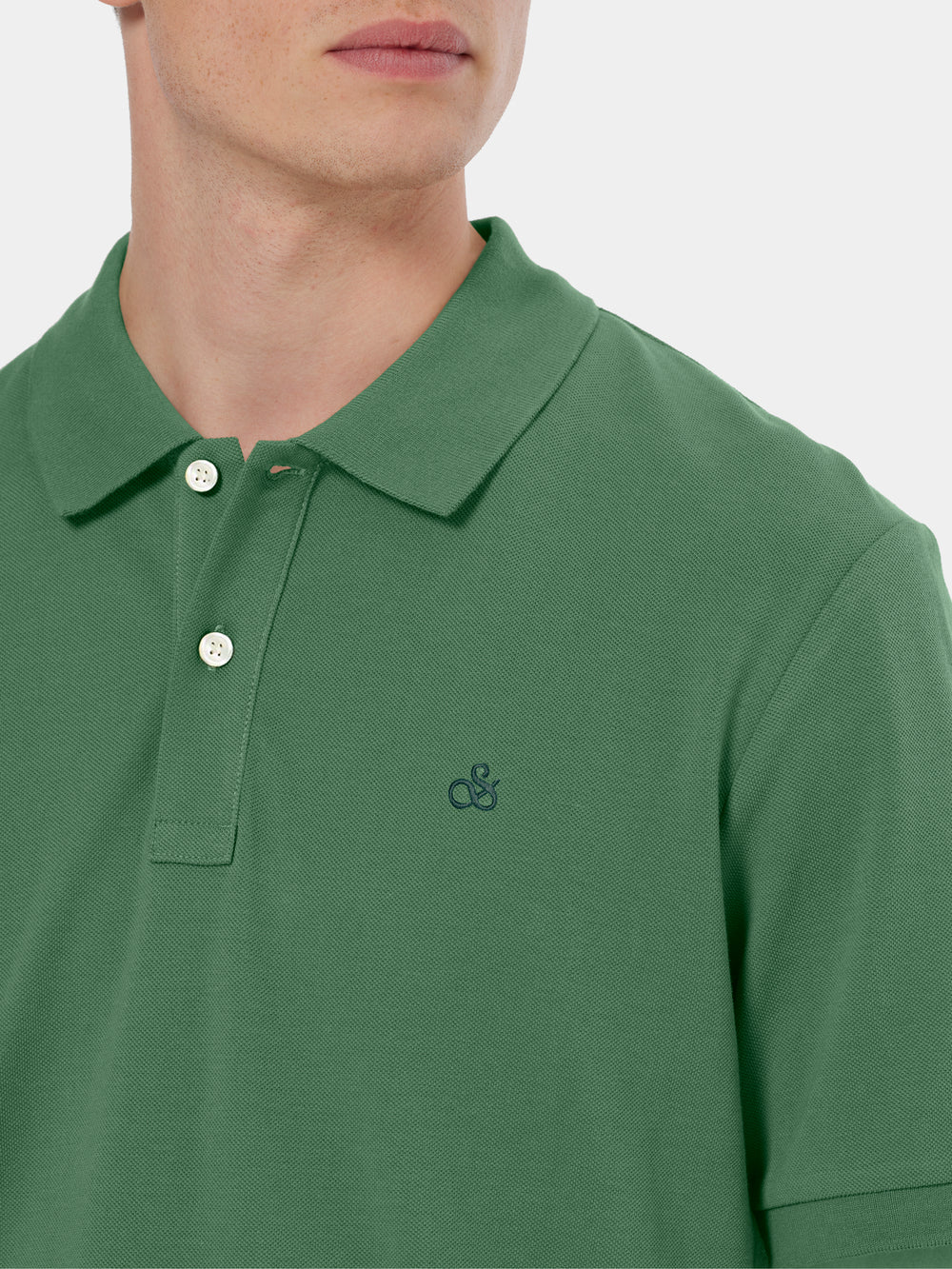 LOGO PIQUE POLO SAGE GREEN