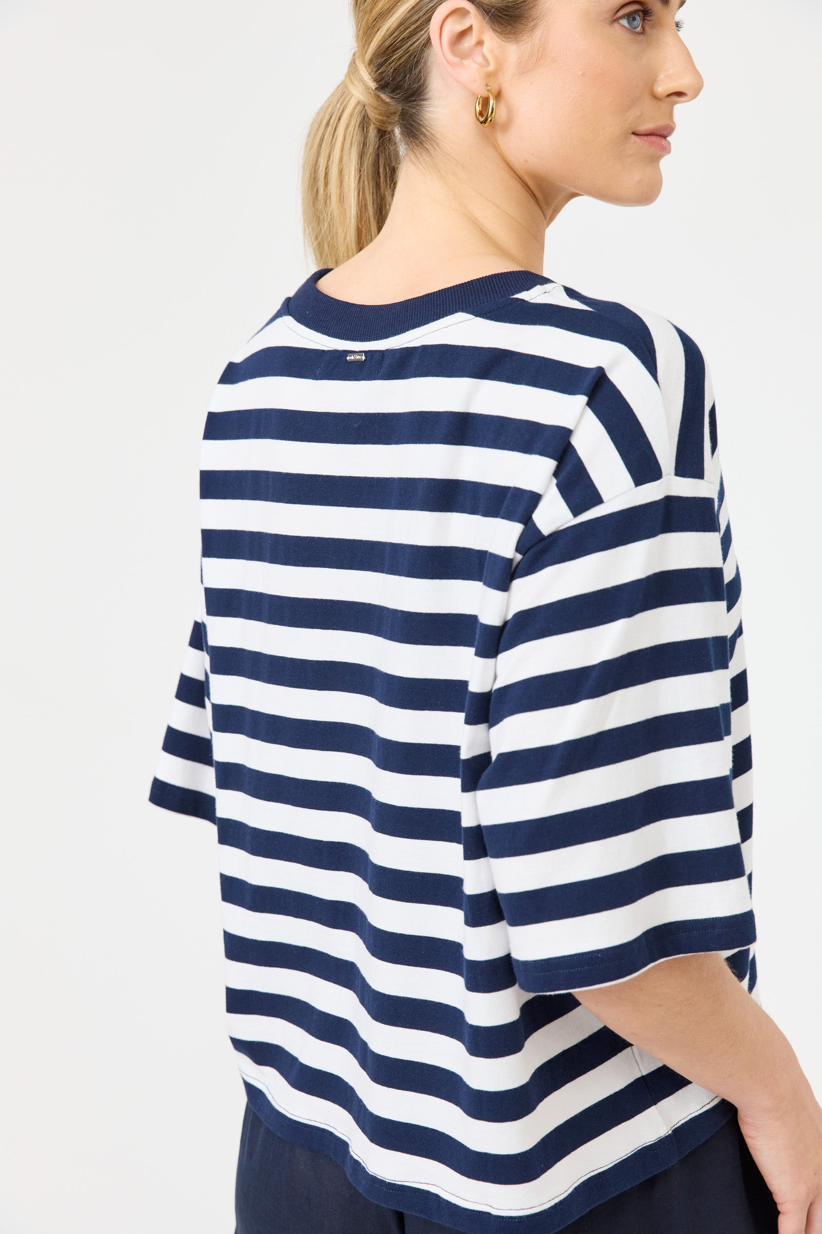 STUDIO STRIPE TSHIRT INDIGO