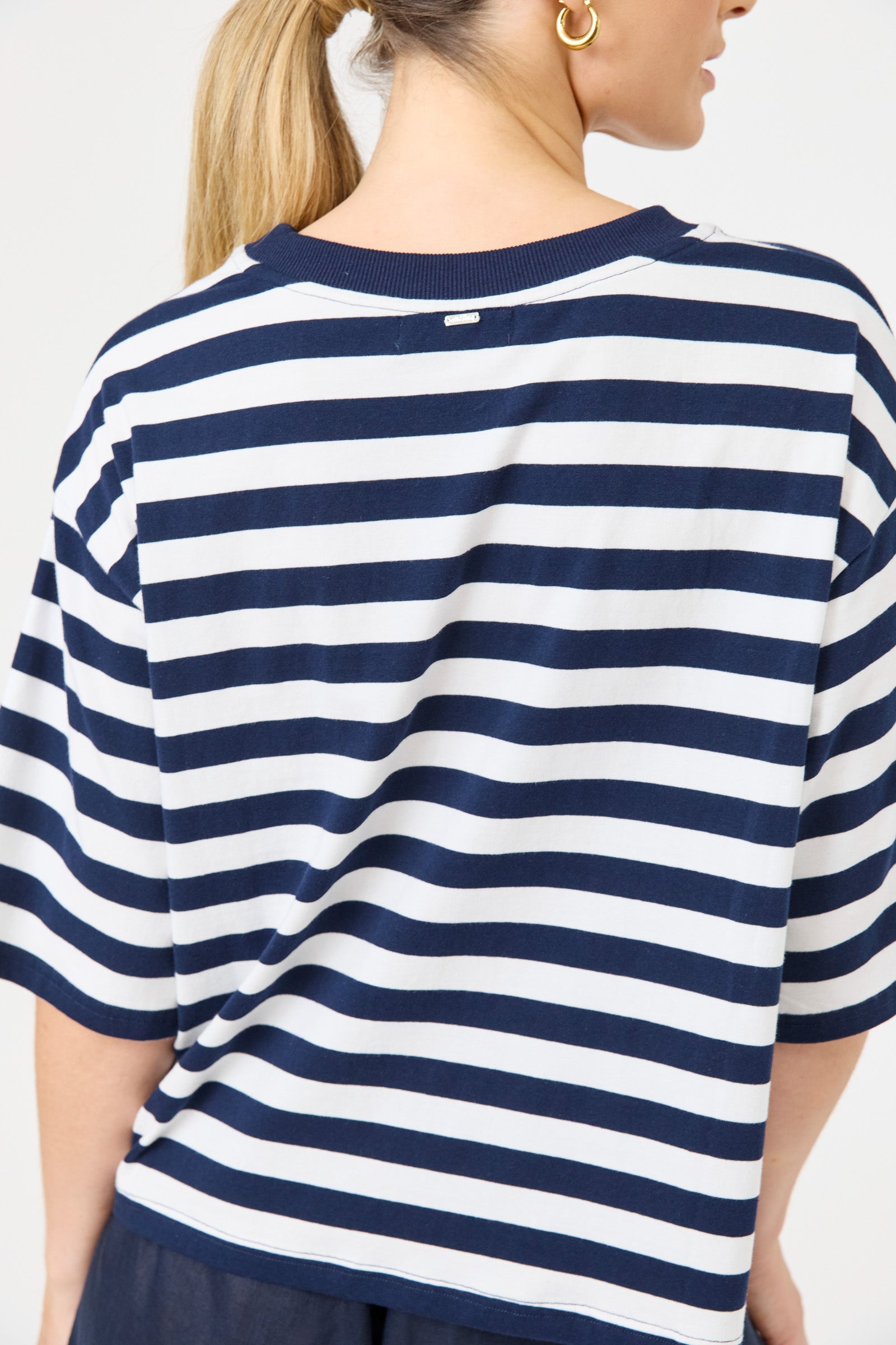 STUDIO STRIPE TSHIRT INDIGO