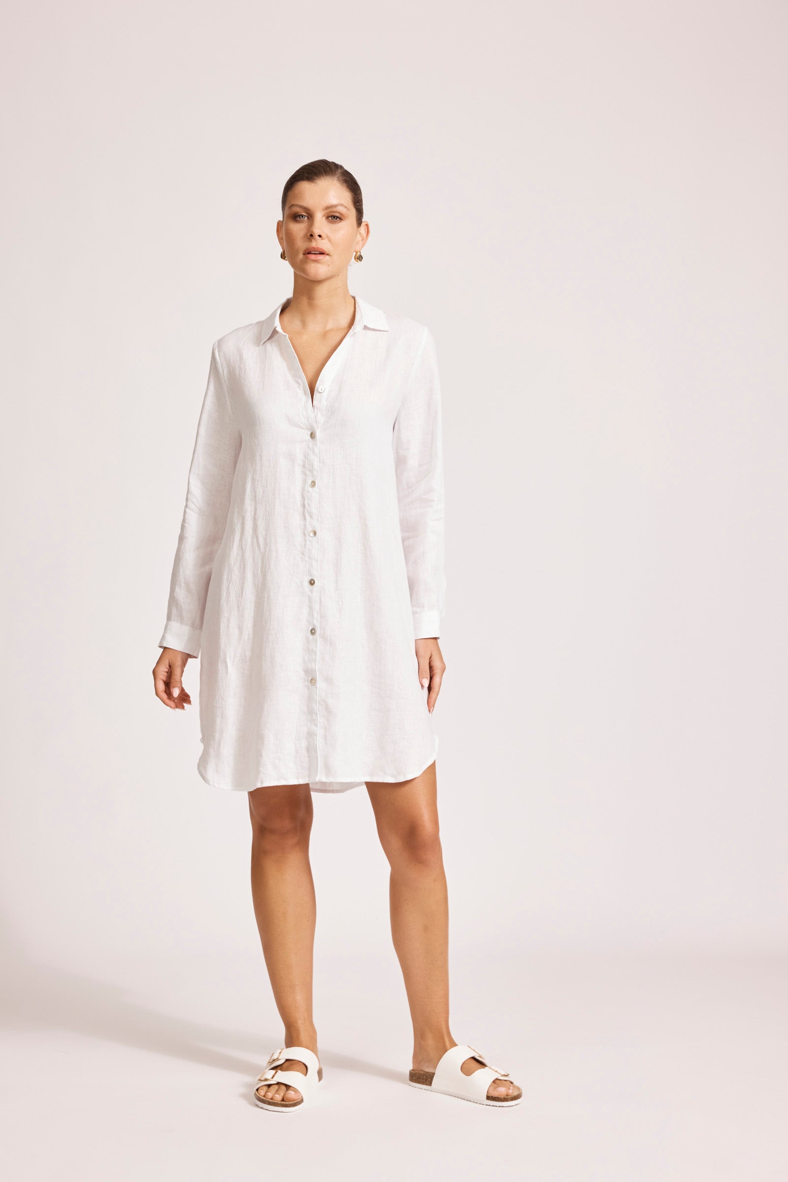 MIRAMAR SHIRT DRESS WHITE