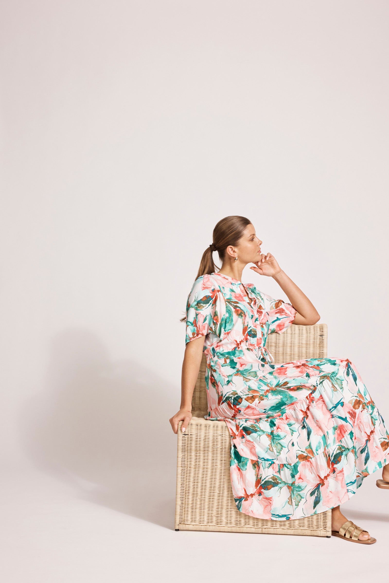 ALEGRIA TIERED MAXI DRESS ESTATE