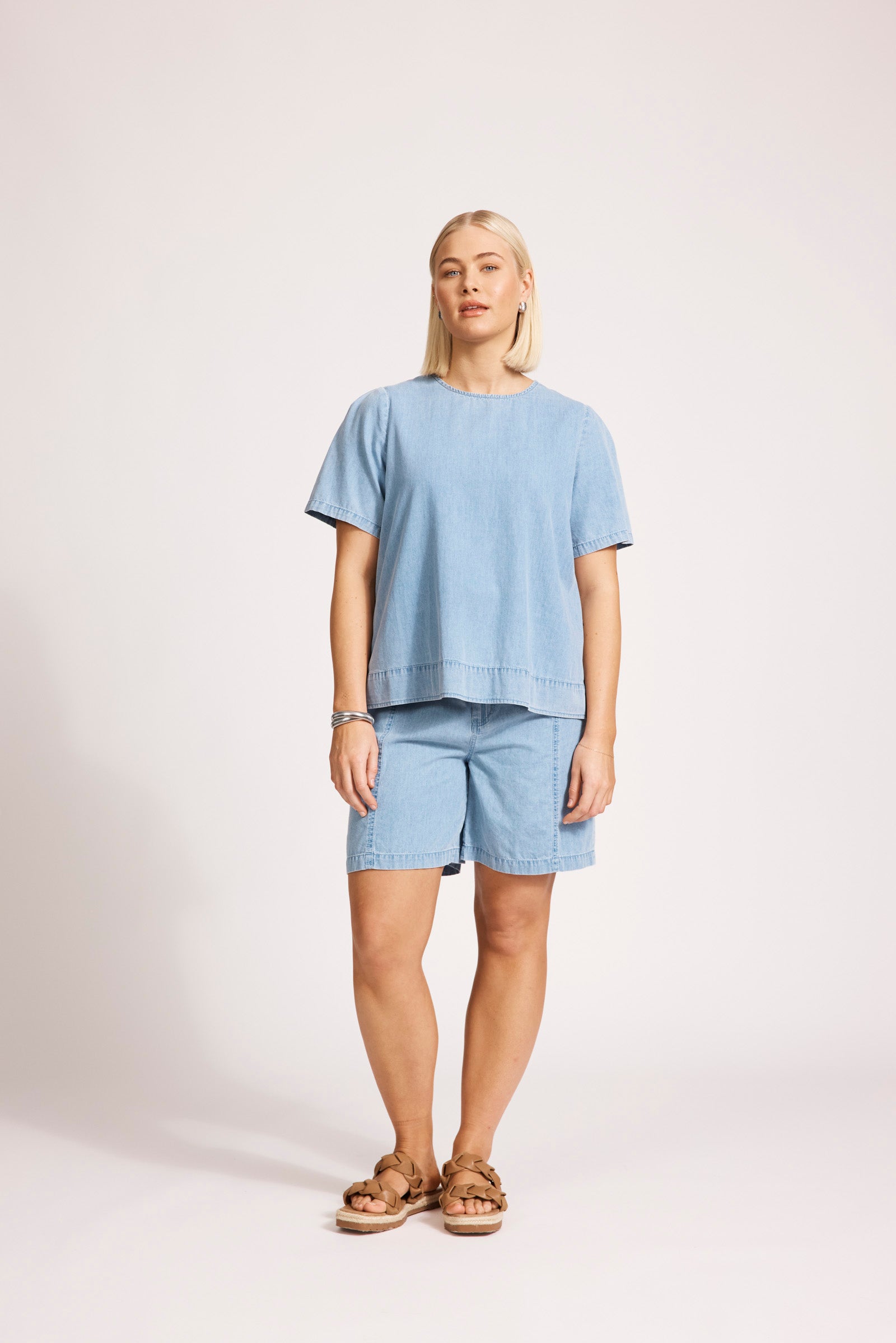 MELENIA DENIM TOP DENIM