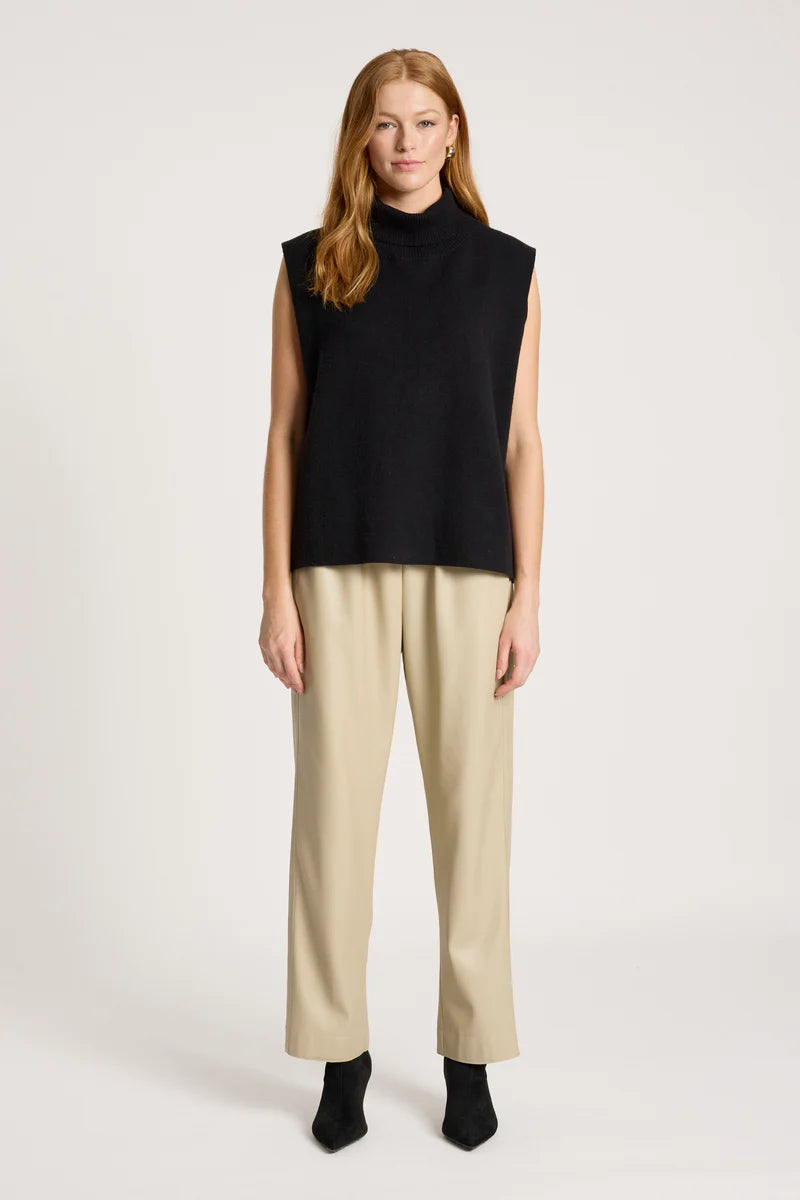 ZALA KNIT VEST BLACK