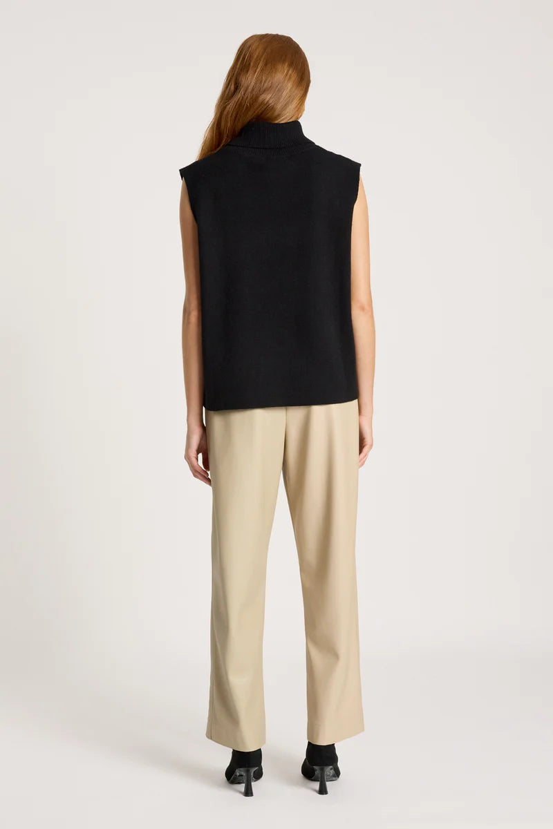 ZALA KNIT VEST BLACK