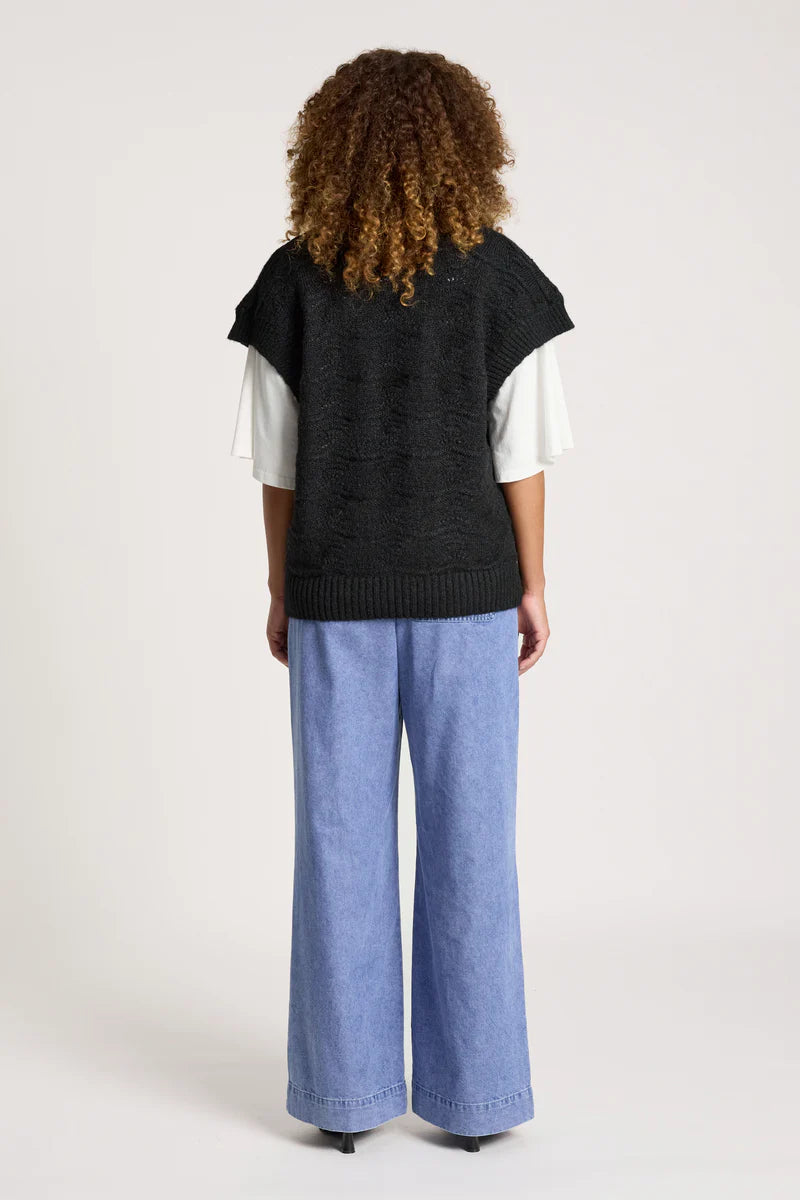 ORIN KNIT VEST BLACK