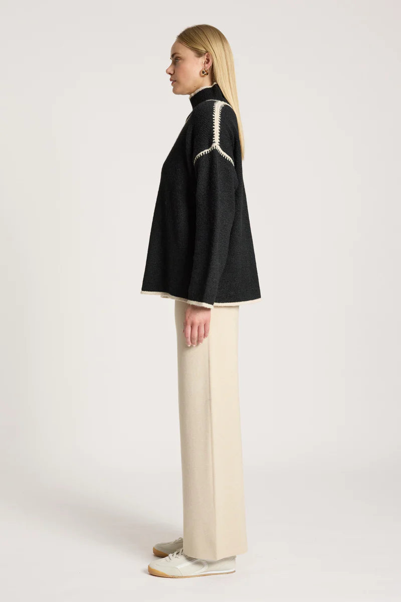 ORIN JUMPER BLACK/DUNE