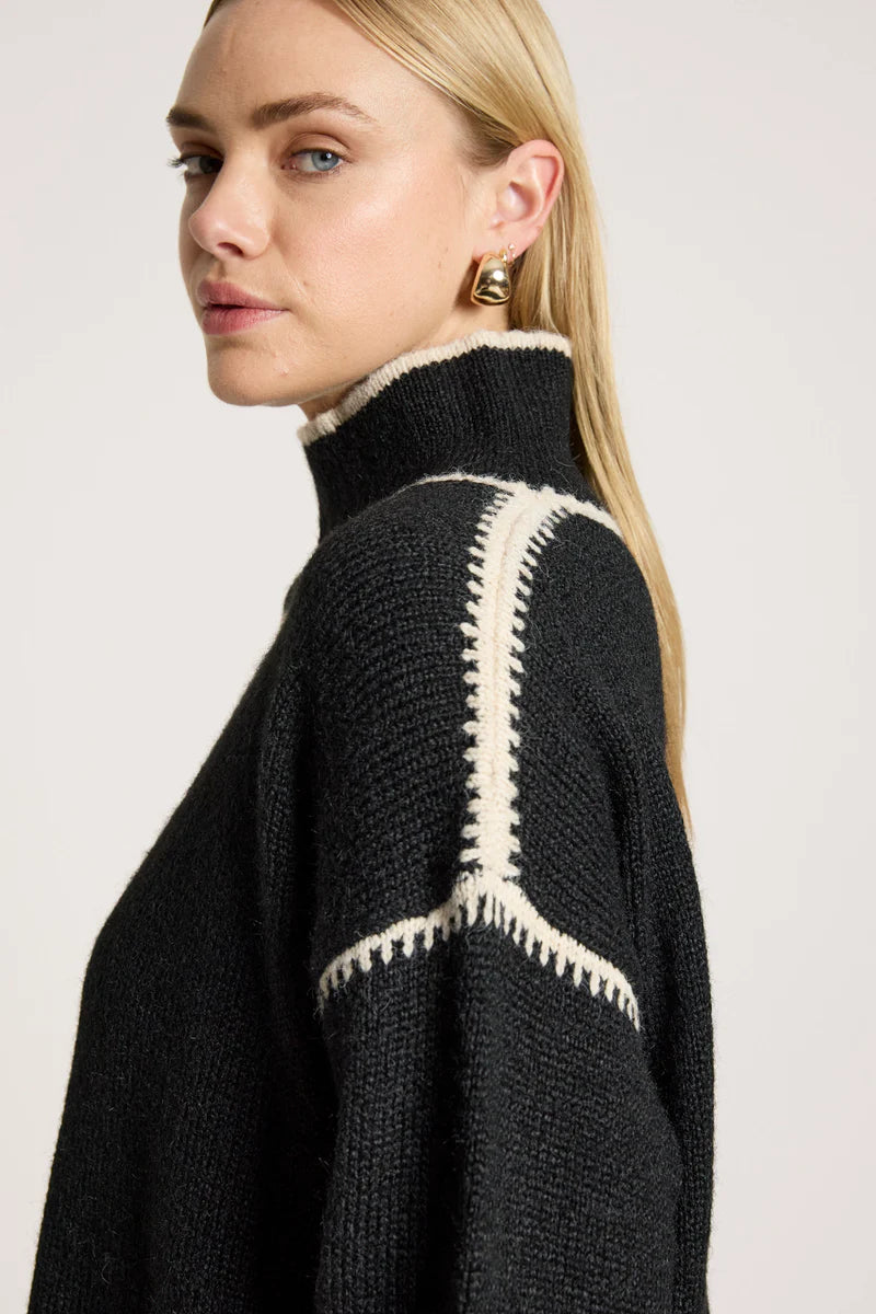 ORIN JUMPER BLACK/DUNE