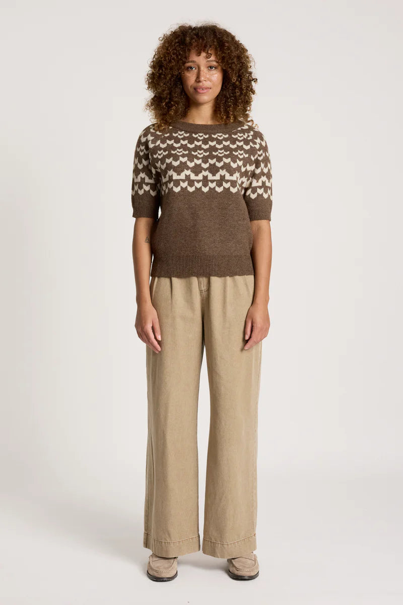 MAASAI KNIT TOP COCOA/DUNE