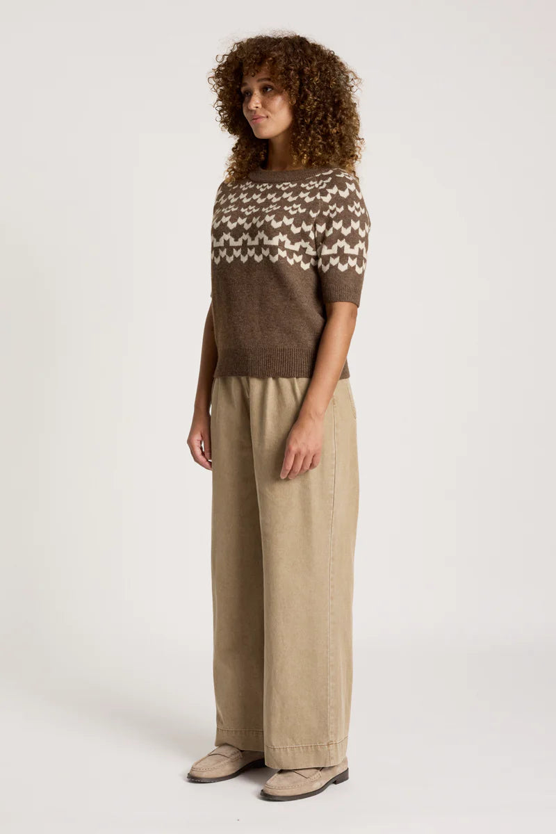 MAASAI KNIT TOP COCOA/DUNE