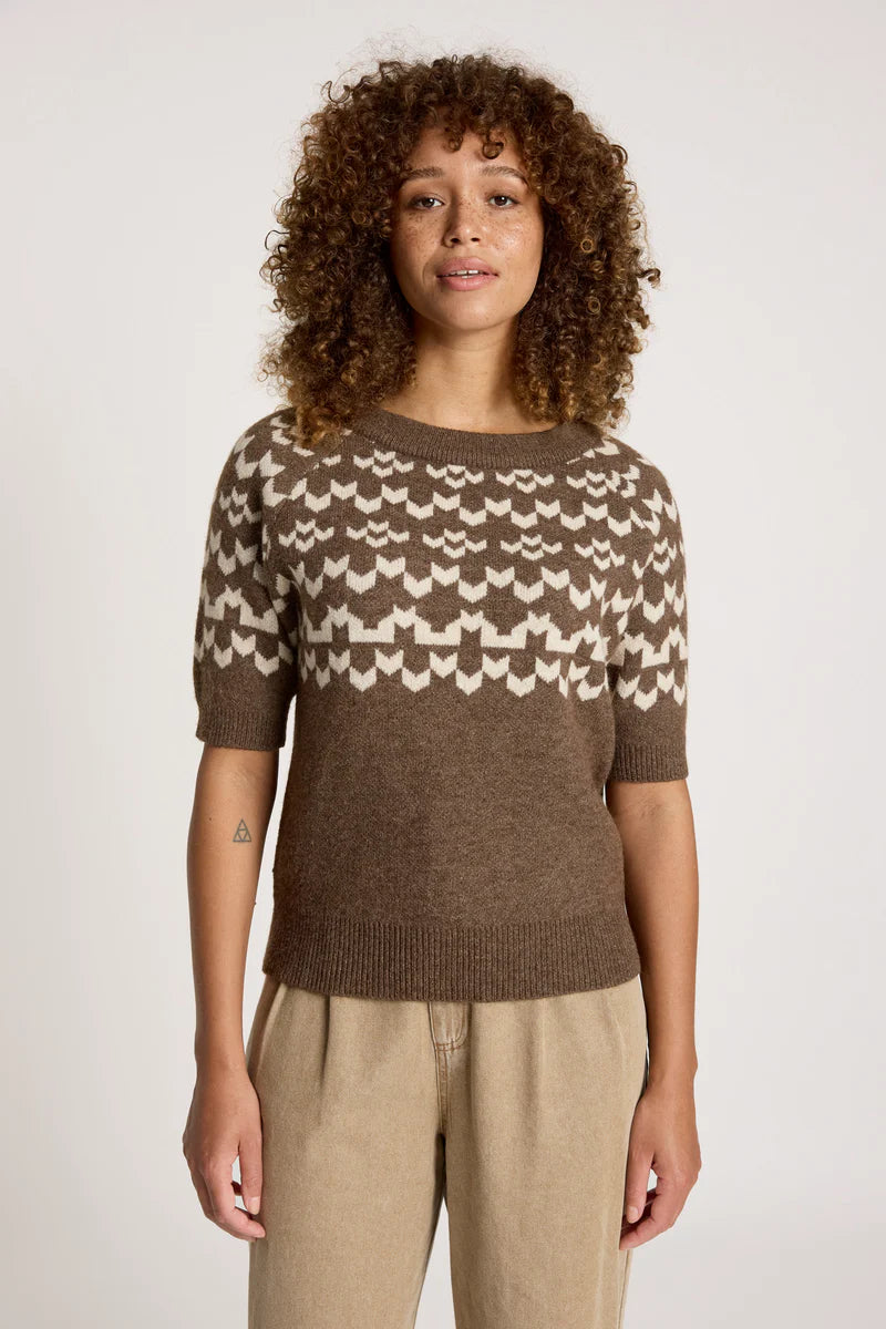MAASAI KNIT TOP COCOA/DUNE