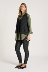 LIORA KNIT VEST CHARCOAL