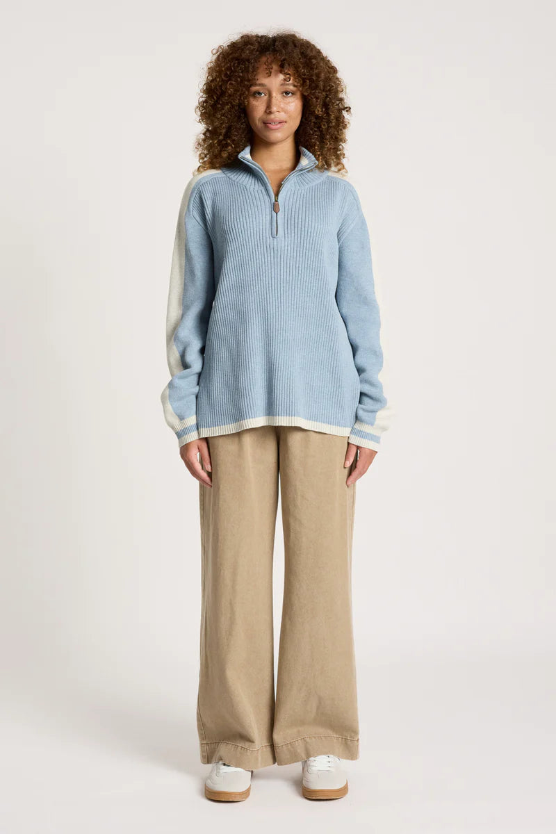 LIORA ZIP JUMPER LAKE/BISQUE