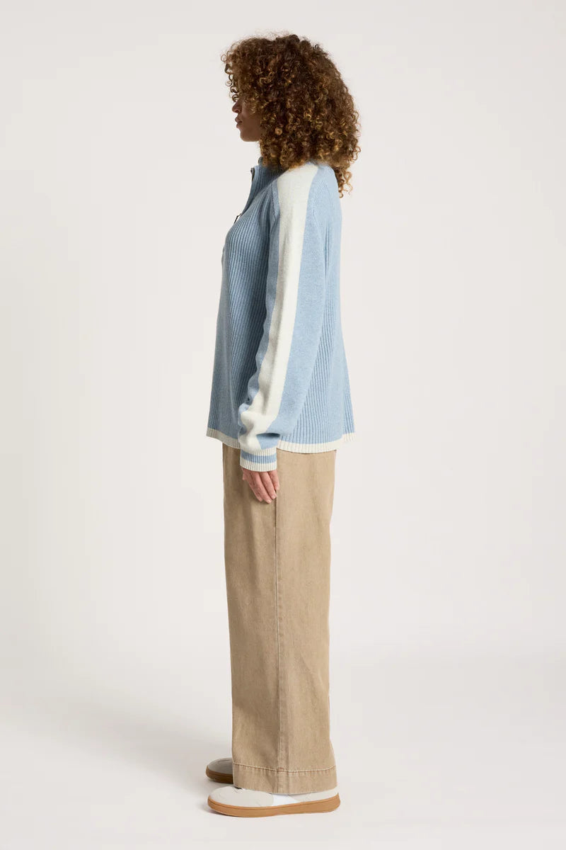 LIORA ZIP JUMPER LAKE/BISQUE