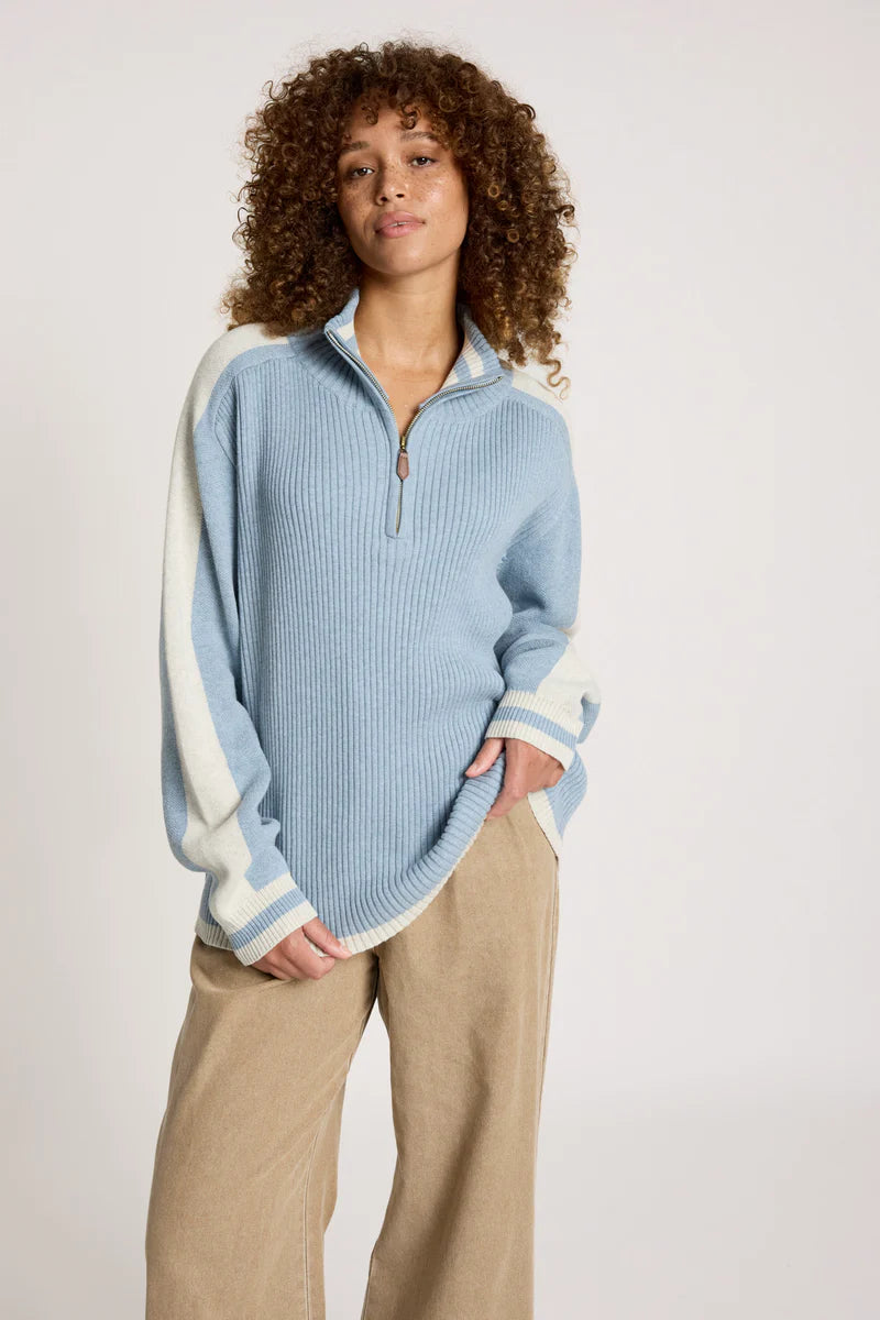 LIORA ZIP JUMPER LAKE/BISQUE