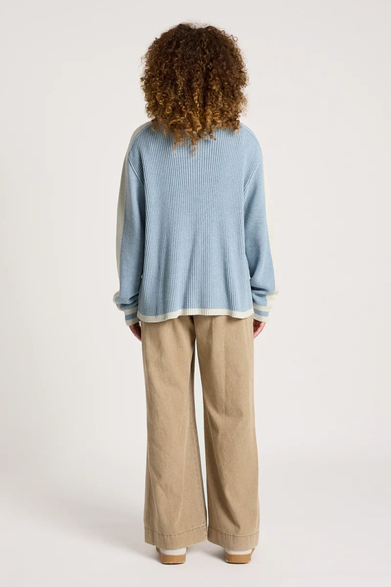 LIORA ZIP JUMPER LAKE/BISQUE