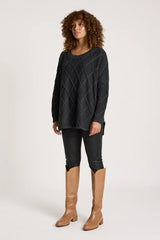 LIORA RELAXED JUMPER CHARCOAL