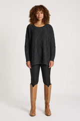 LIORA RELAXED JUMPER CHARCOAL