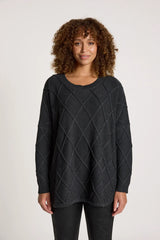 LIORA RELAXED JUMPER CHARCOAL