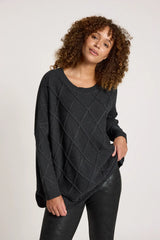 LIORA RELAXED JUMPER CHARCOAL