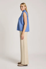 ZARDA KNIT VEST LAKE