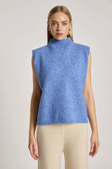 ZARDA KNIT VEST LAKE