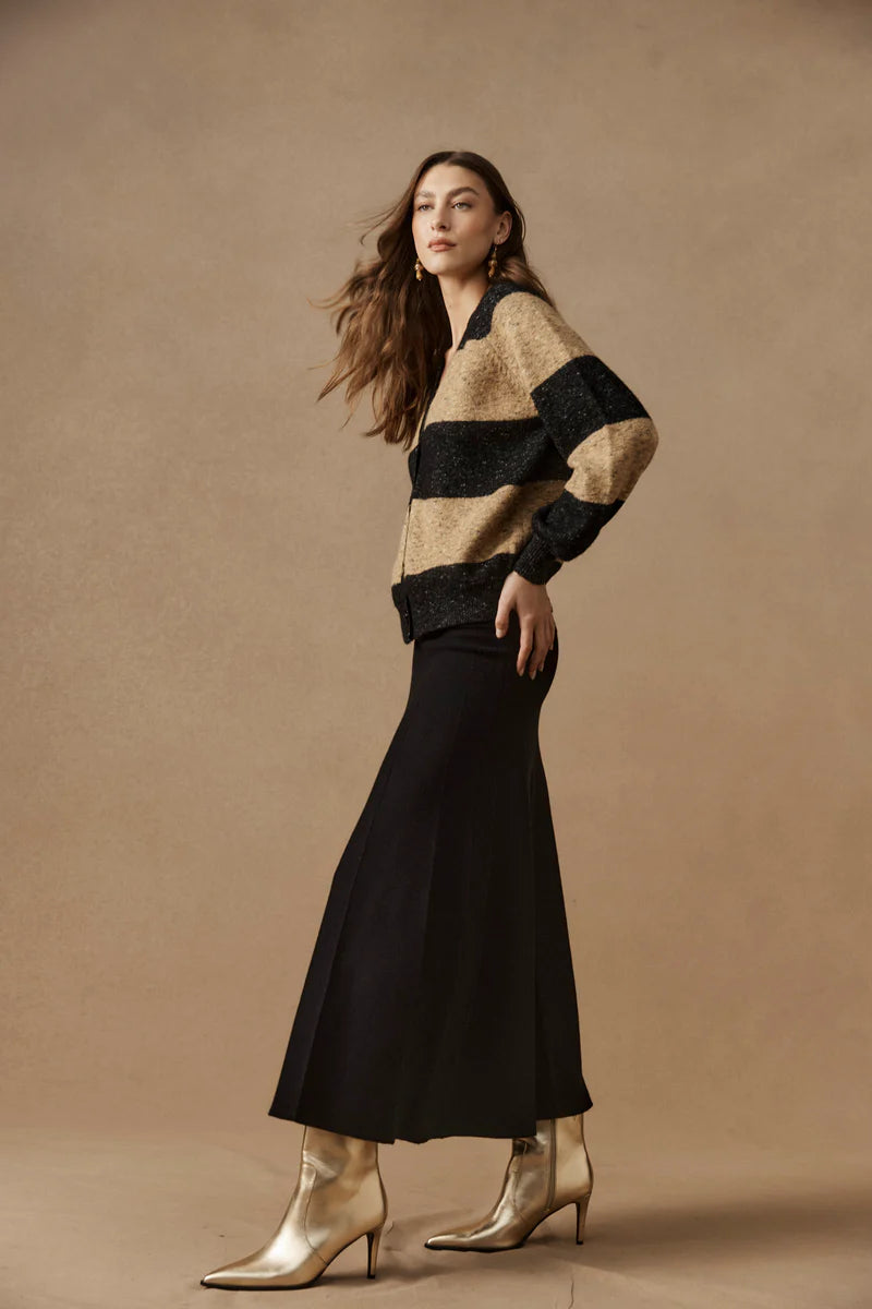 ZARDA CARDIGAN MOCHA BLACK